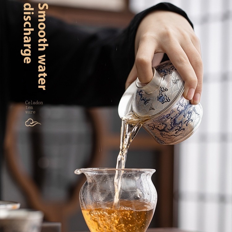 Product Ceramic Silvering Tureen Tea Brewing Bowl - Image 2