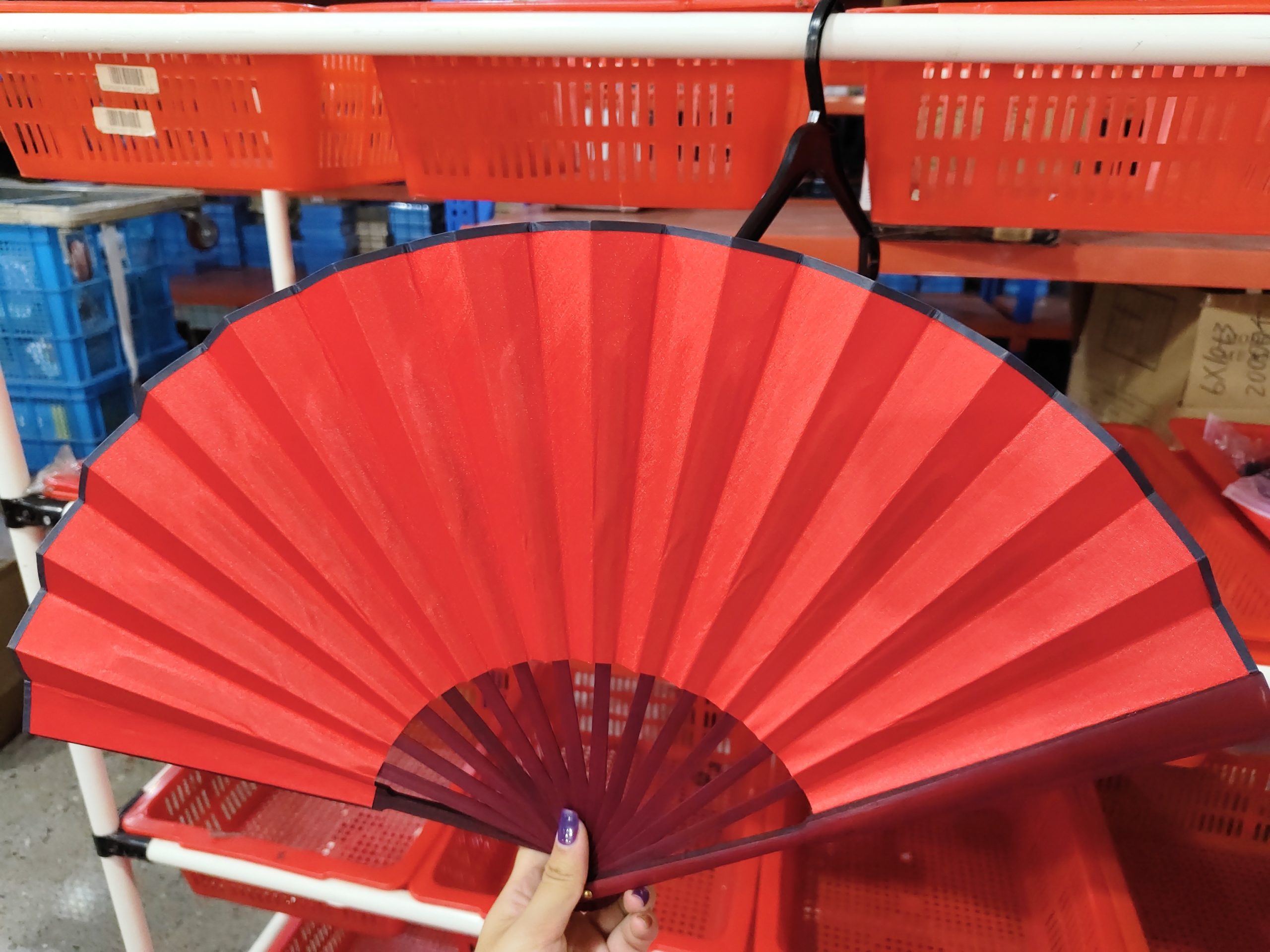Chinese Style Calligraphy And Painting On Blank Cloth Folding Fan - Image 7