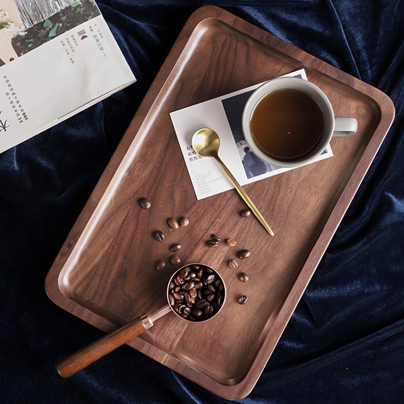 Walnut rectangular tray tray tea tray dessert - Image 3