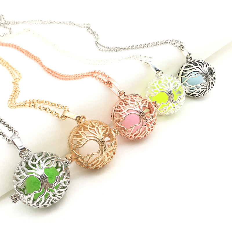 Vintage Tree of Life Aromatherapy Necklace Essential Oil Sachet Ball - Image 3