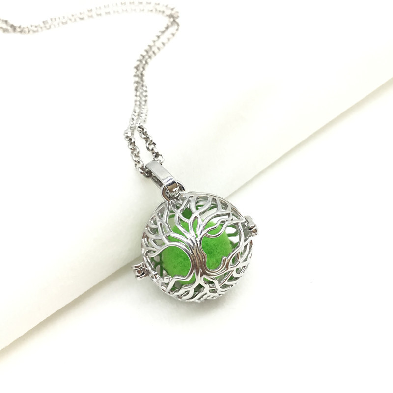 Vintage Tree of Life Aromatherapy Necklace Essential Oil Sachet Ball - Image 4