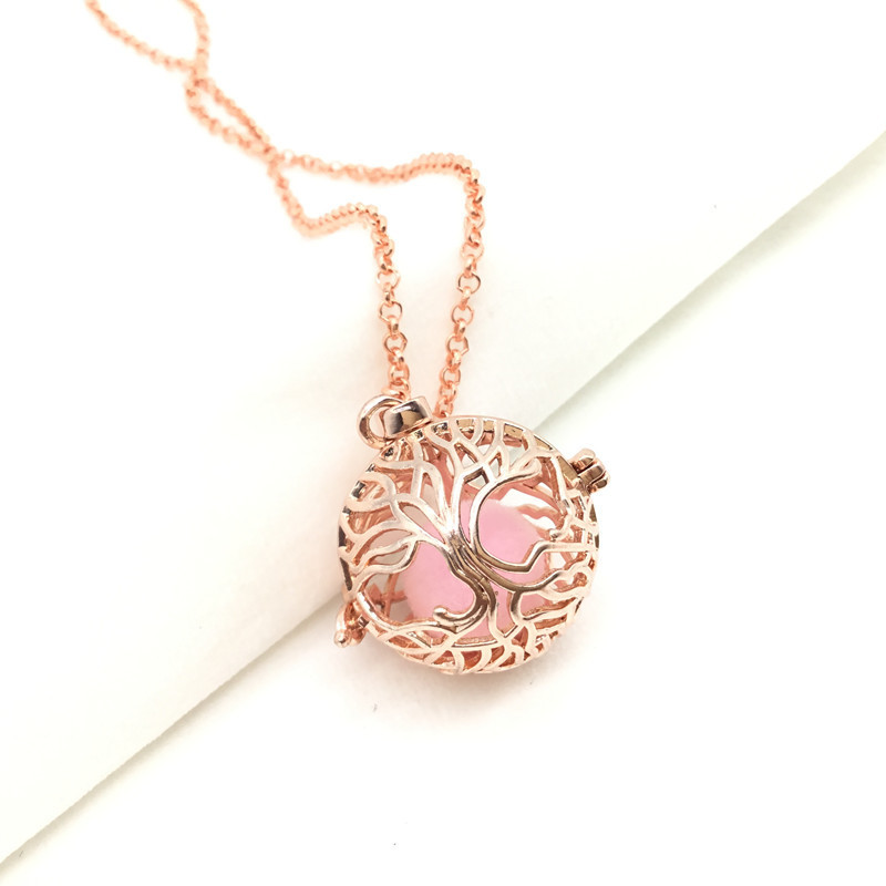 Vintage Tree of Life Aromatherapy Necklace Essential Oil Sachet Ball - Image 2