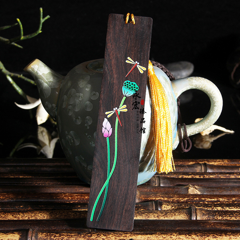 Painted Lotus Bookmark Set Chinese Style Crafts - Image 6