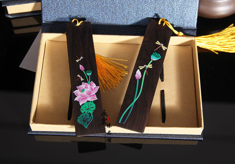 Painted Lotus Bookmark Set Chinese Style Crafts - Image 7