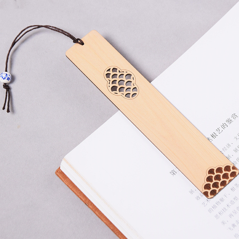Bookmark Mahogany Hollow Bookmark Hollow Small Window Flower Bookmark - Image 4