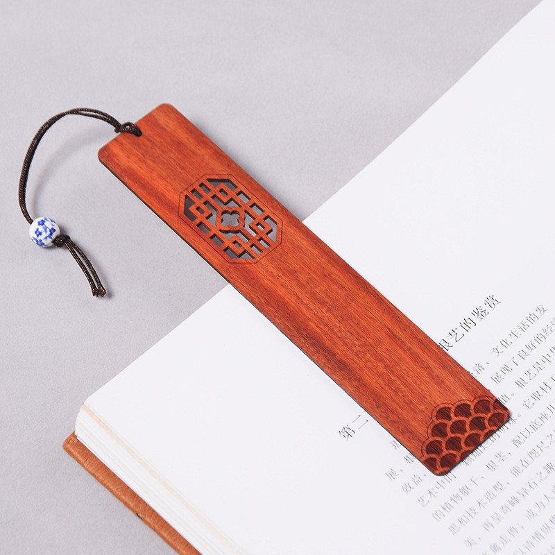 Bookmark Mahogany Hollow Bookmark Hollow Small Window Flower Bookmark - Image 2