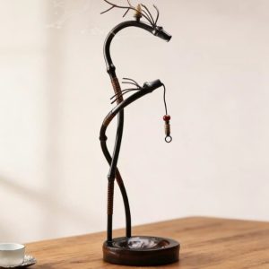 Lacquered Bamboo Dragon Incense Holder Decorative Ornaments