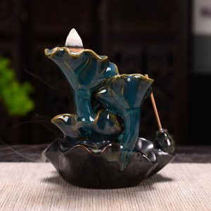 Cross-Border Lotus Pond Night Color Incense Burner, Lotus, Fish, Zen Backflow Incense Burner, Home Furnishings