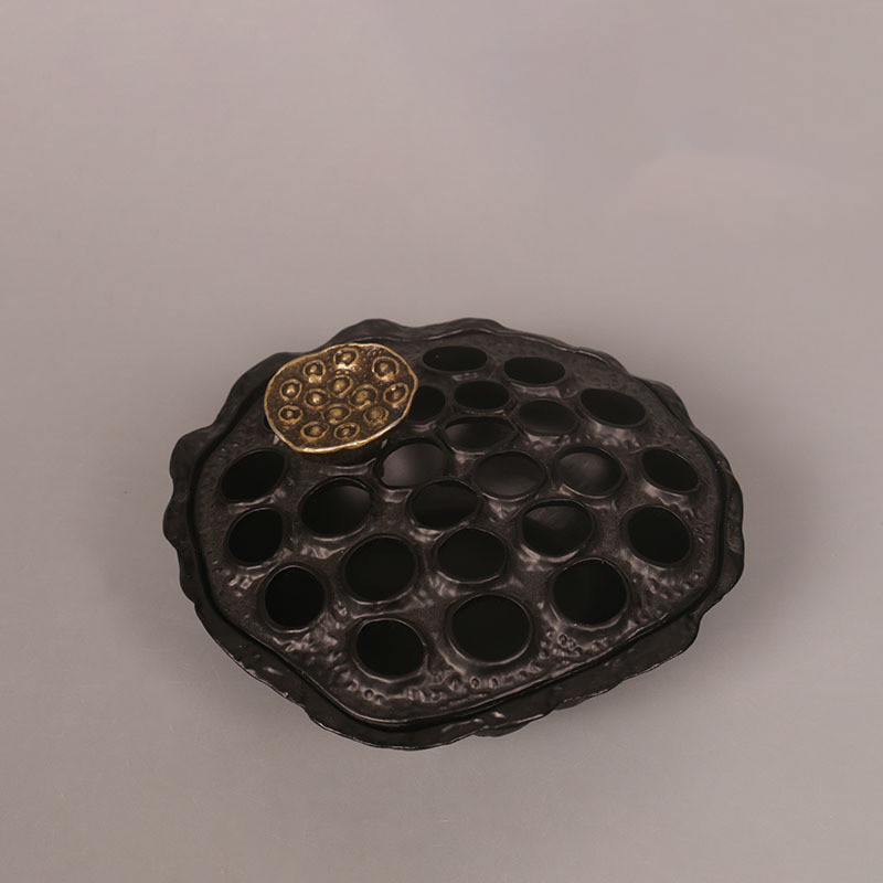 Antique Pure Copper Lotus And Sandalwood Zen Agarwood Incense Burner