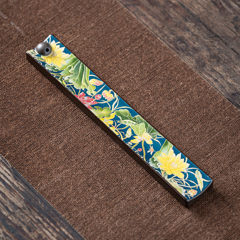 Enamel Wire Incense Burner Incense Insert Ornaments Ceramic Creative Tea Ceremony Enshrines Antique Lying Incense Burner Household Cloisonne Sandalwood Incense Burner - Image 4