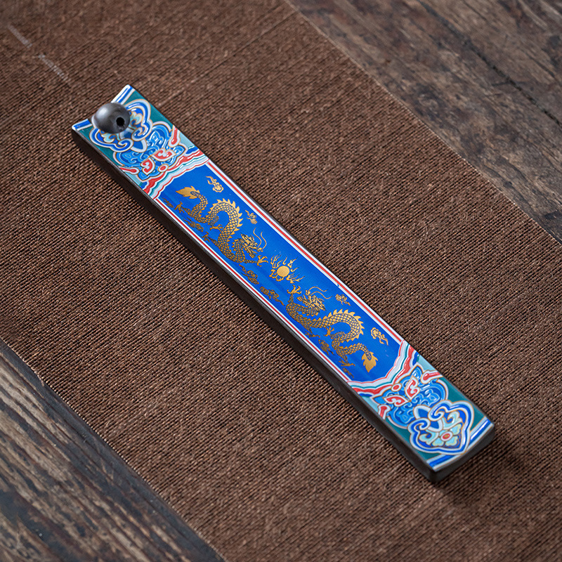 Enamel Wire Incense Burner Incense Insert Ornaments Ceramic Creative Tea Ceremony Enshrines Antique Lying Incense Burner Household Cloisonne Sandalwood Incense Burner - Image 6