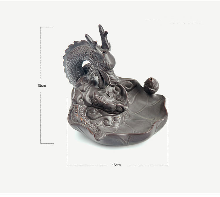 Ceramic Carp And Dragon Buddhist Supplies Incense Burner - Image 3