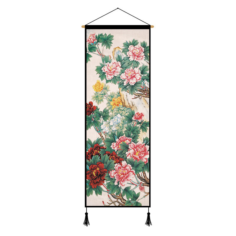 Peony Cloth Art Hanging Painting Background Cloth Decorative Painting - Image 5