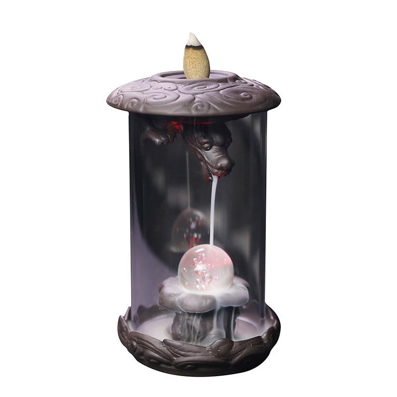 Windproof Buddha Lotus Waterfall Backflow Incense Burner Sun Wukong Monkey King Home Office Tea House Decorate Incense Censer - Image 2