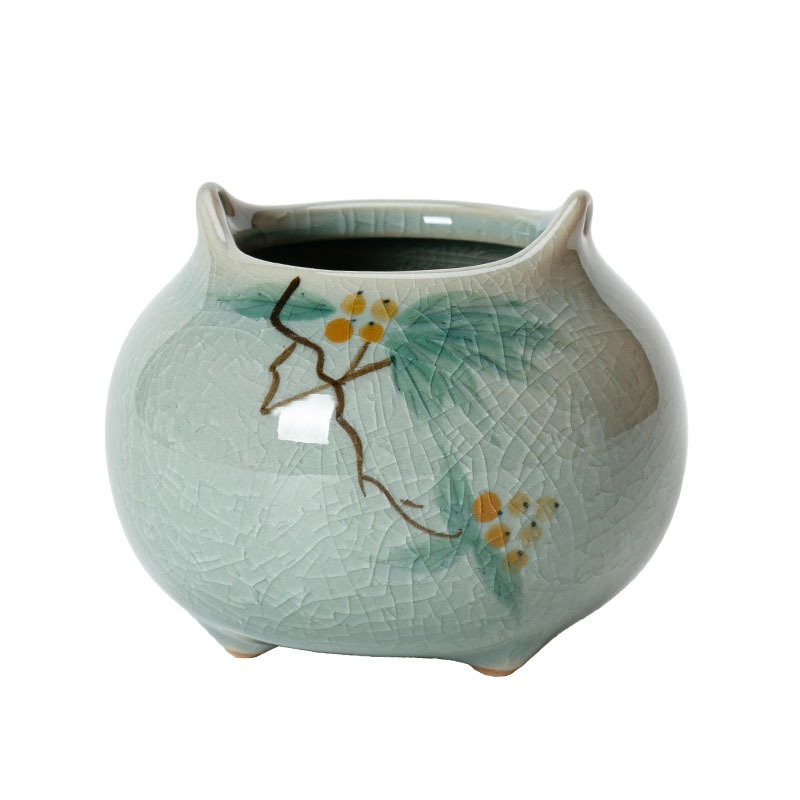 Creative Ice Crack Hand Painted Small Incense Burner Home Indoor Incense Ceremony Decoration - Image 6