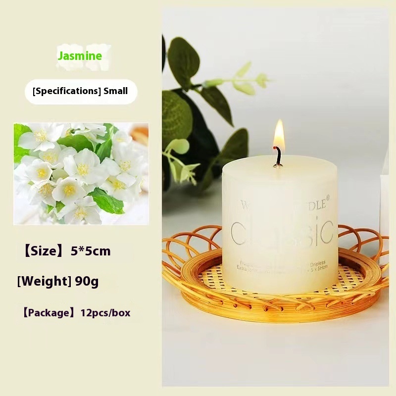 Cylindrical Color Aromatherapy Candle Brilliant Fragrance Candle Smokeless Candles - Image 5