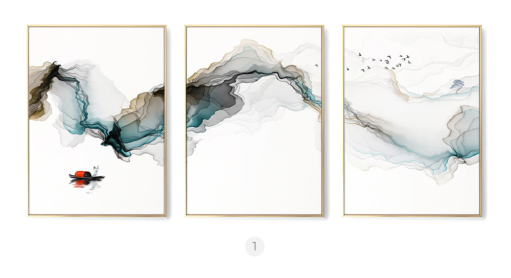 Abstract Modern Home Living Room Decorative Painting New Chinese Style - Image 3