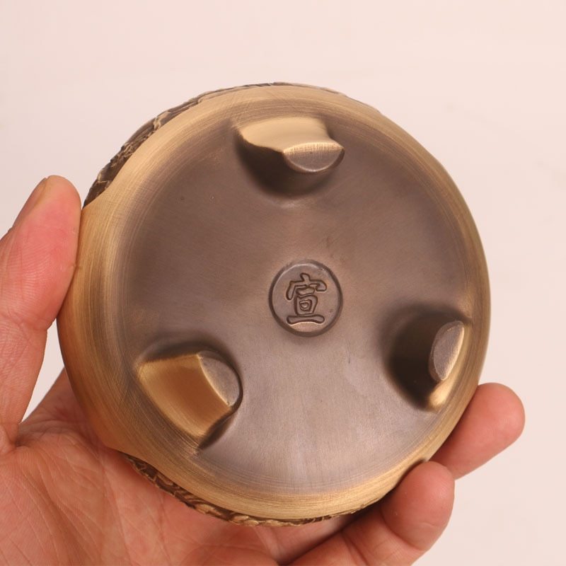 Copper Pujiang Antique Copper Incense Burner Pure Copper Incense Burner Household Zen Xuande Incense Sandalwood Incense Burner Custom Carved - Image 9