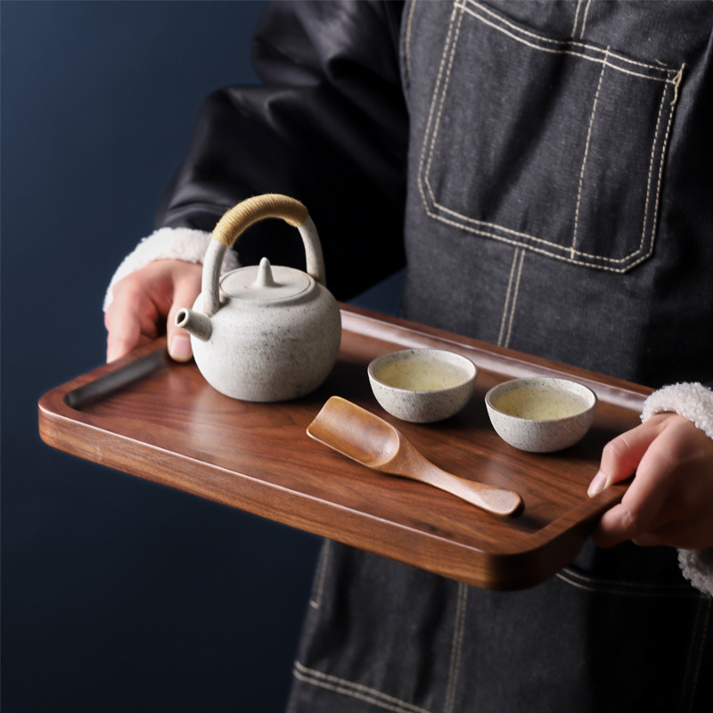 Walnut rectangular tray tray tea tray dessert - Image 6