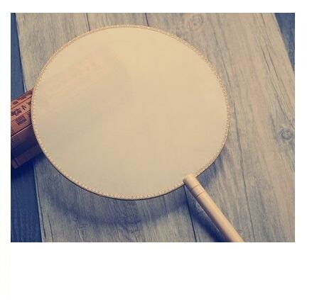 Meticulous hand painting blank round fan diy round silk - Image 9