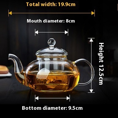 Glass Tea Set Scented Teapot High Temperature Resistant Tea Brewing Pot Large Capacity Tea Cooker - Image 4