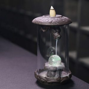 Windproof Buddha Lotus Waterfall Backflow Incense Burner Sun Wukong Monkey King Home Office Tea House Decorate Incense Censer