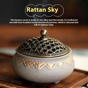 Xiangyun Frosted Ceramic Tripod Incense Burner