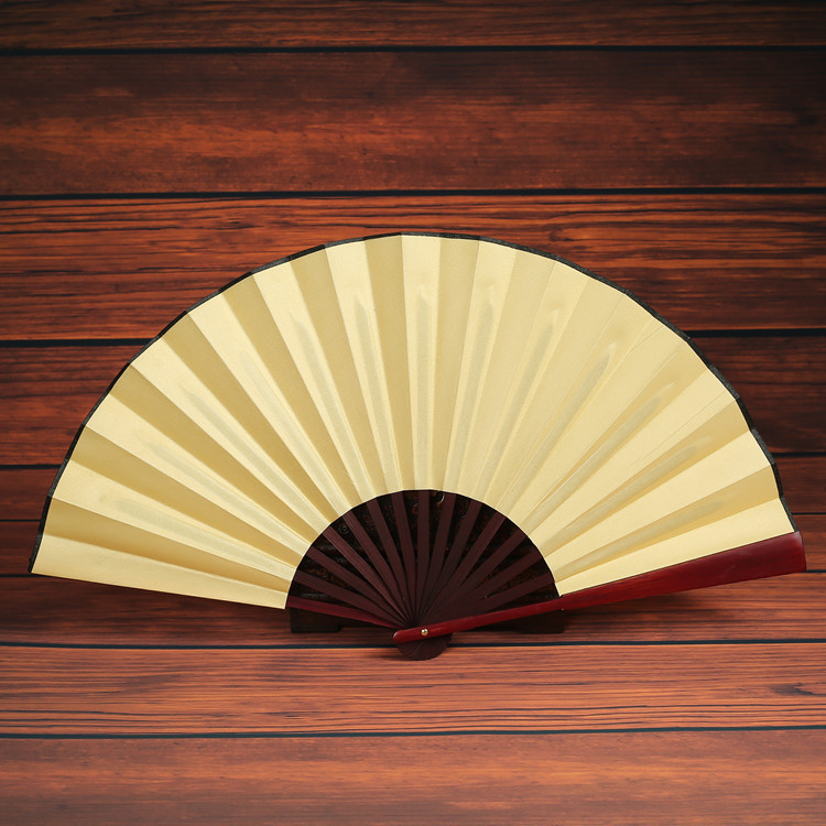 Chinese Style Calligraphy And Painting On Blank Cloth Folding Fan - Image 10