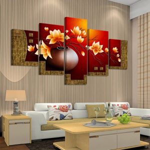 Five-piece Decorative Painting Core Chinese Style Retro