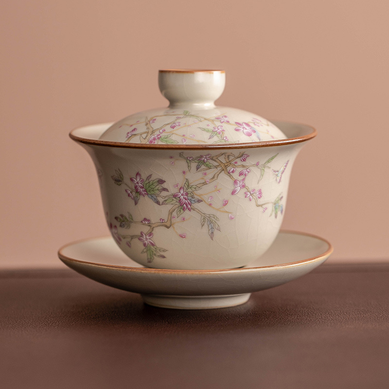 Household High-end Ceramic Tea Bowl Large Kung Fu Tea Set - Image 6