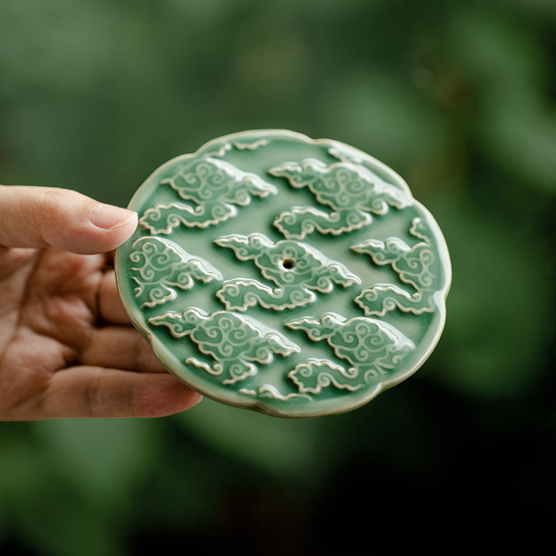 Celadon Incense Sitting Retro Relief - Image 5