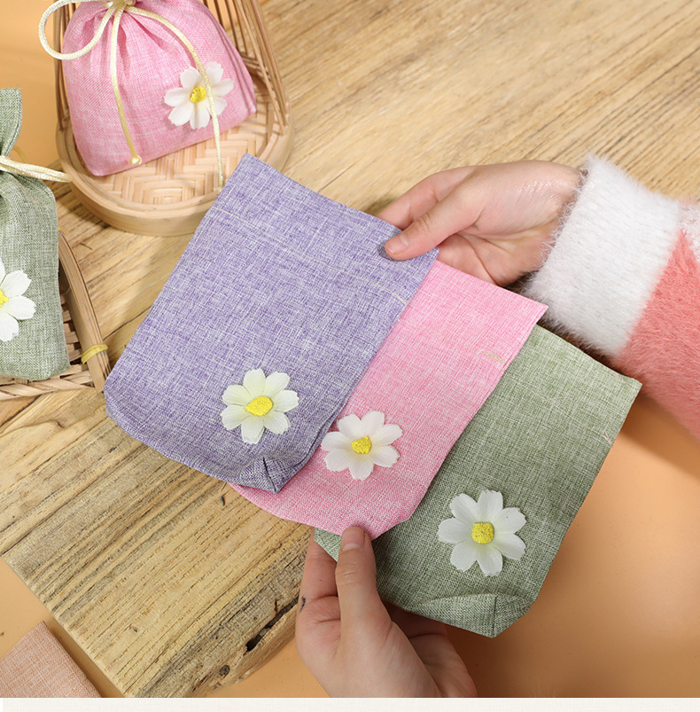 Simple Solid Color Polyester Cotton Sachet Bag - Image 10