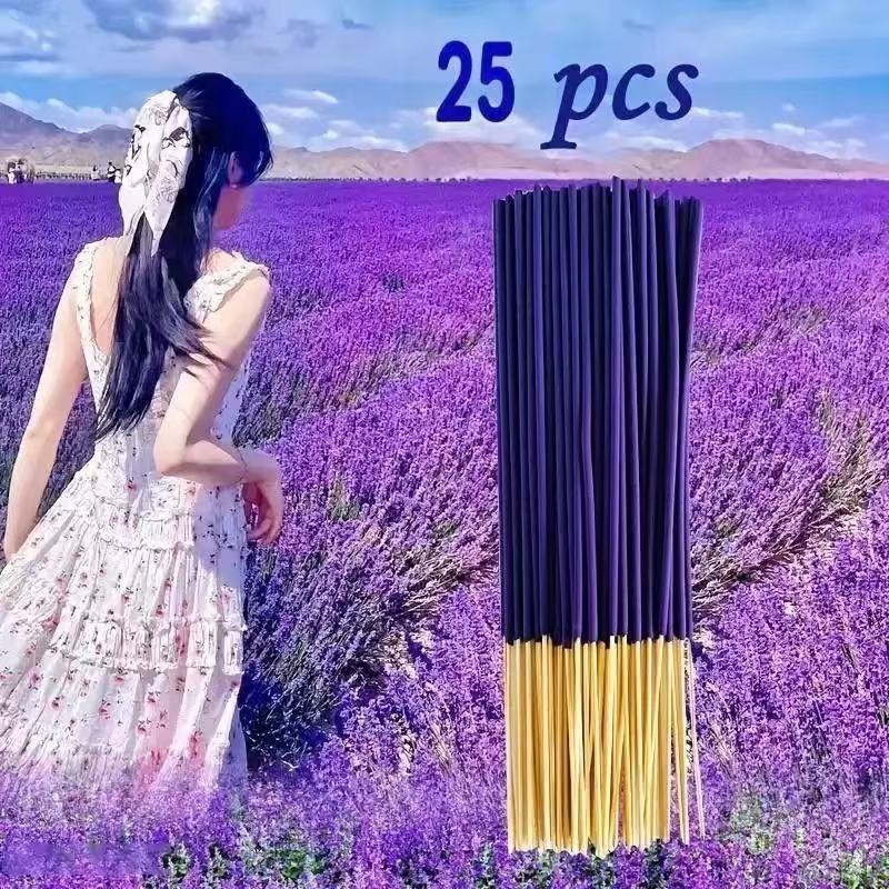 Creative Household Lavender Bamboo Stick Incense 22cm Aromatherapy Sticks - Image 7