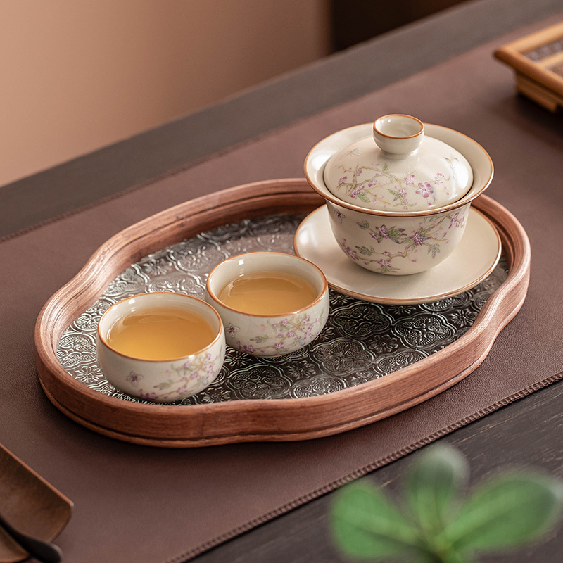 Household High-end Ceramic Tea Bowl Large Kung Fu Tea Set - Image 7