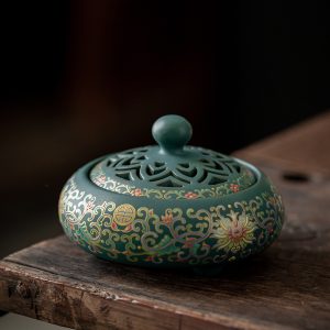 Vintage Incense Burner Enamel Home Indoor Ceramic Aromatherapy Stove