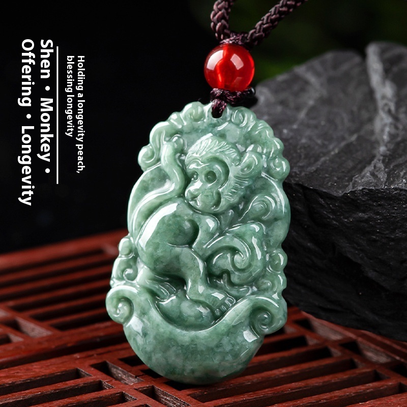 Natural A Cargo Jade Zodiac Rat Ox Tiger Rabbit Dragon Snake Horse And Sheep Monkey Chicken Dog Pig Jade Pendant Ornaments Wholesale - Image 9
