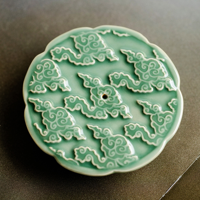 Celadon Incense Sitting Retro Relief - Image 2
