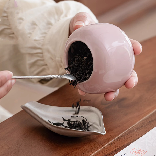 Hand Painted Peach Blossom Tureen Ceramic Portable Suit