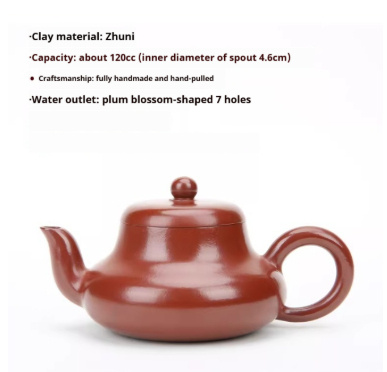 Jun De Teapot Yixing Zisha Teapot Gongfu Tea Piece Red Clay Teapot - Image 4