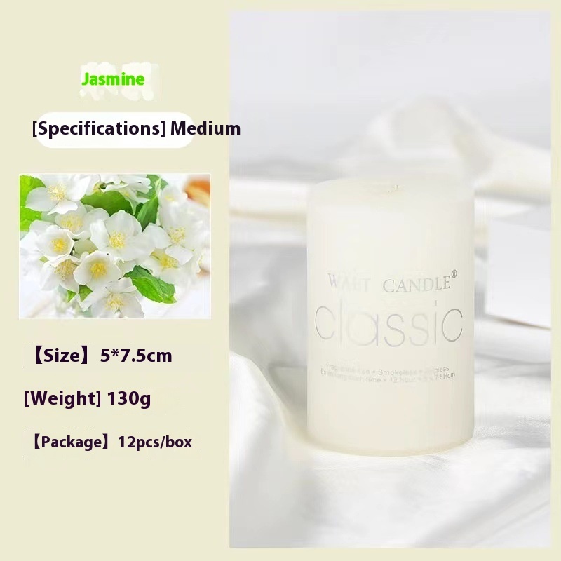 Cylindrical Color Aromatherapy Candle Brilliant Fragrance Candle Smokeless Candles - Image 10
