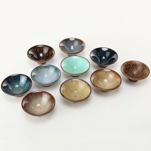 Zisha Ceramic Masters Tenmoku Glazed Kiln Change Gongfu Teacup