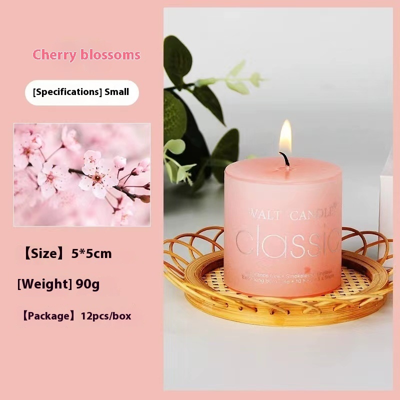 Cylindrical Color Aromatherapy Candle Brilliant Fragrance Candle Smokeless Candles - Image 6