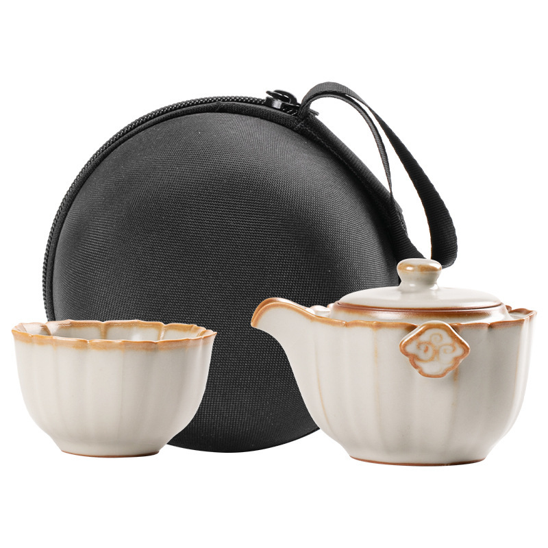 Ru Kiln Convenient Tea Cup Set One Pot One Cup Single Personal Tea Set - Image 7