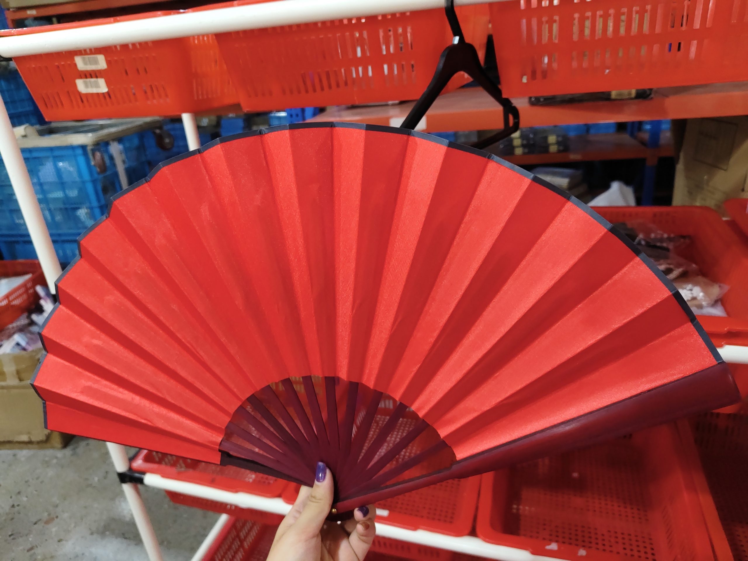 Chinese Style Calligraphy And Painting On Blank Cloth Folding Fan - Image 5