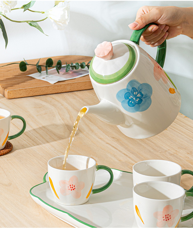 Underglaze Porcelain Water Utensils Set Teacup Tea Set - Image 7