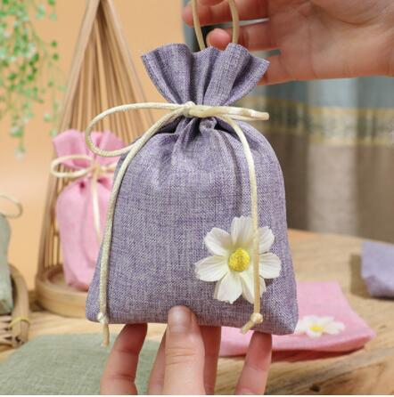Simple Solid Color Polyester Cotton Sachet Bag - Image 2