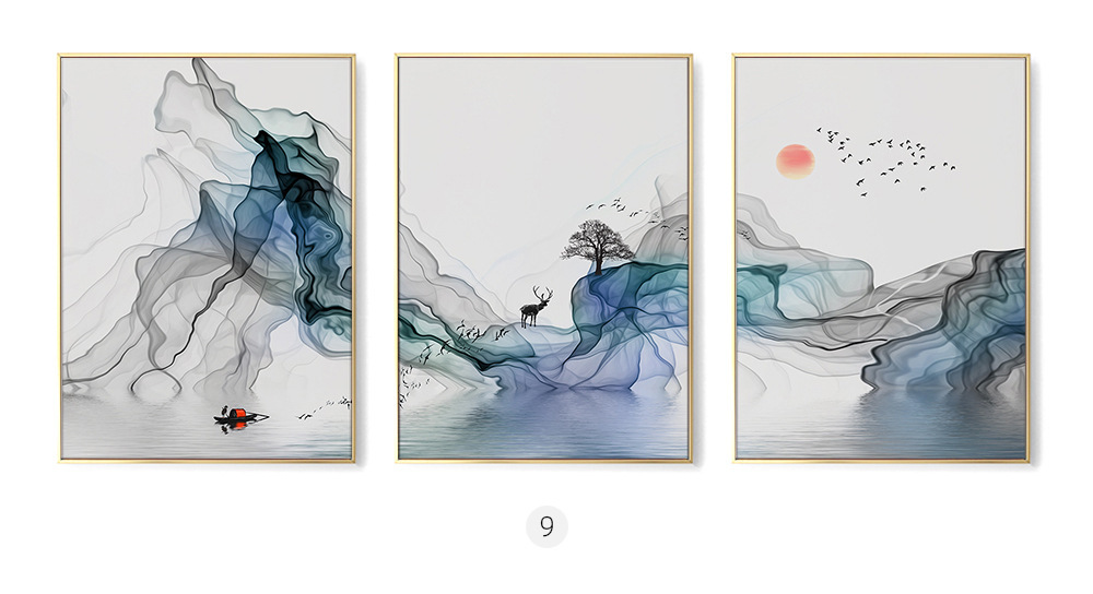 Abstract Modern Home Living Room Decorative Painting New Chinese Style - Image 5