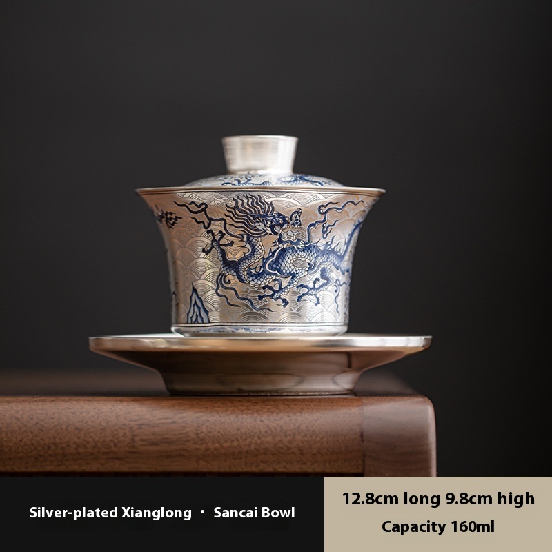Product Ceramic Silvering Tureen Tea Brewing Bowl - Image 6
