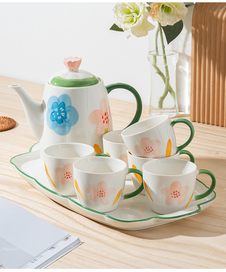 Underglaze Porcelain Water Utensils Set Teacup Tea Set - Image 8