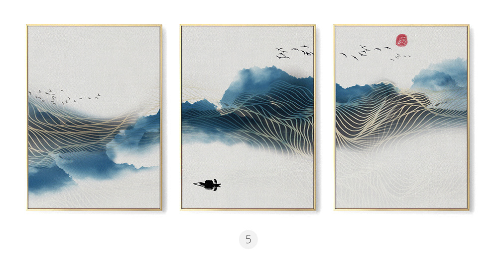 Abstract Modern Home Living Room Decorative Painting New Chinese Style - Image 9